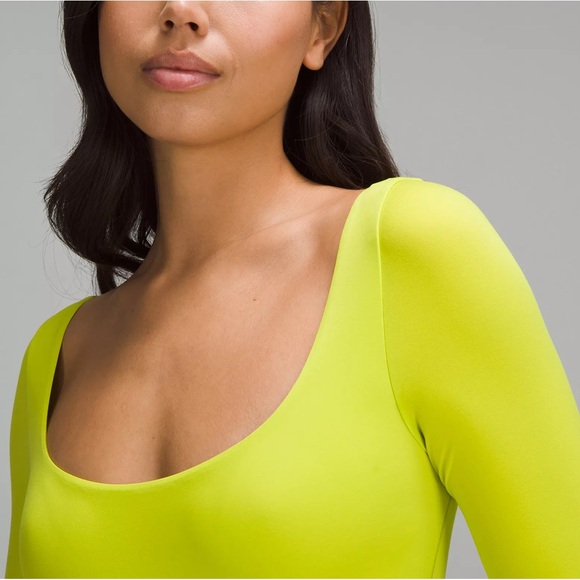 LULULEMON Wundermost Ultra-Soft Nulu Square-Neck Long-Sleeve Bodysuit‌‌ - Picture 3 of 7